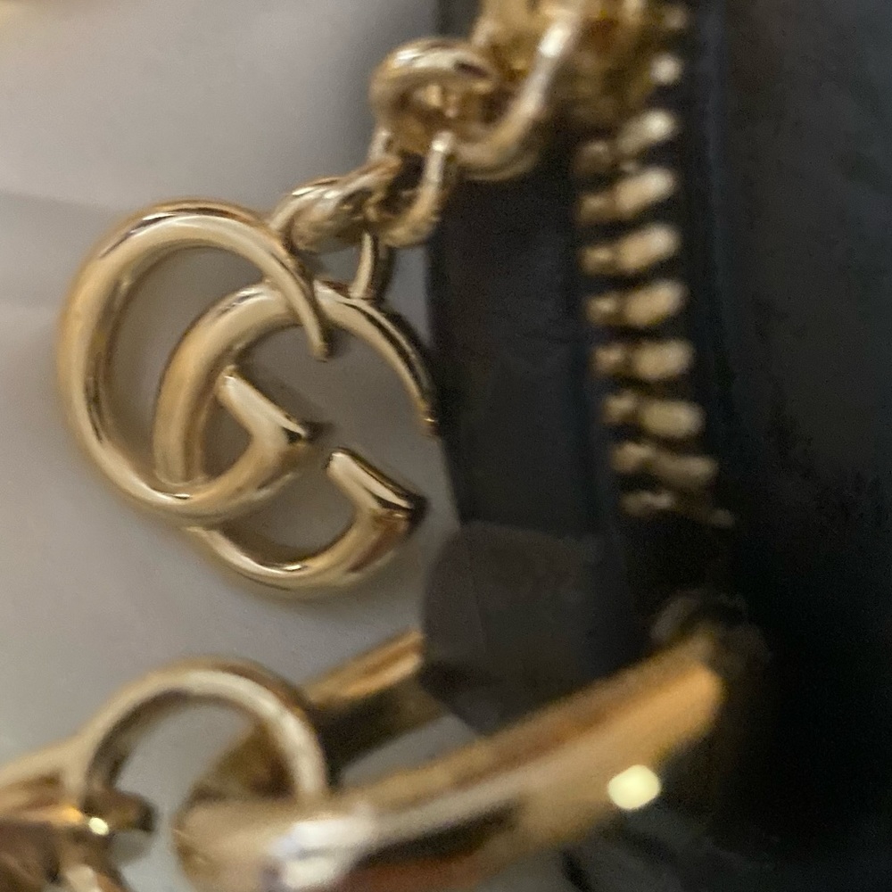 🛑SOLD🛑 authentic black Gucci Mini Leather Ophidia Round Crossbody Shoulder Bag - Picture 6 of 11